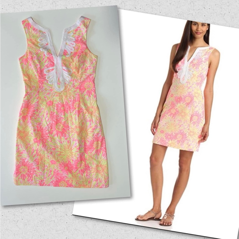 Lilly Pulitzer Pink and Yellow Floral Dress